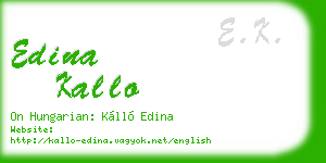 edina kallo business card